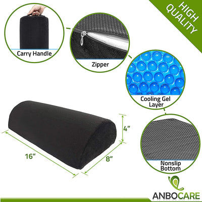 IGIA PILLOW Half Moon Lumbar Cushion Black